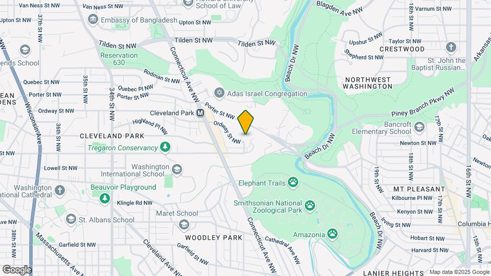 2711 Ordway St NW, Unit Apt 109 Map and Location Details