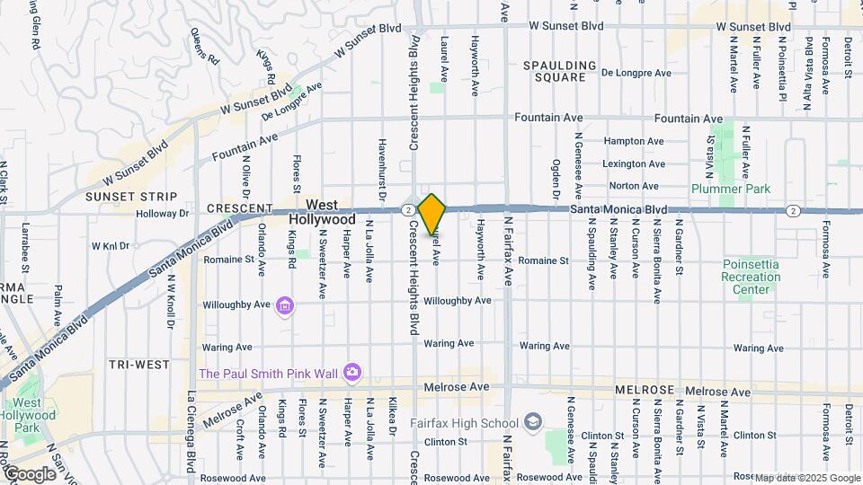 1027 N Laurel Ave Map and Location Details