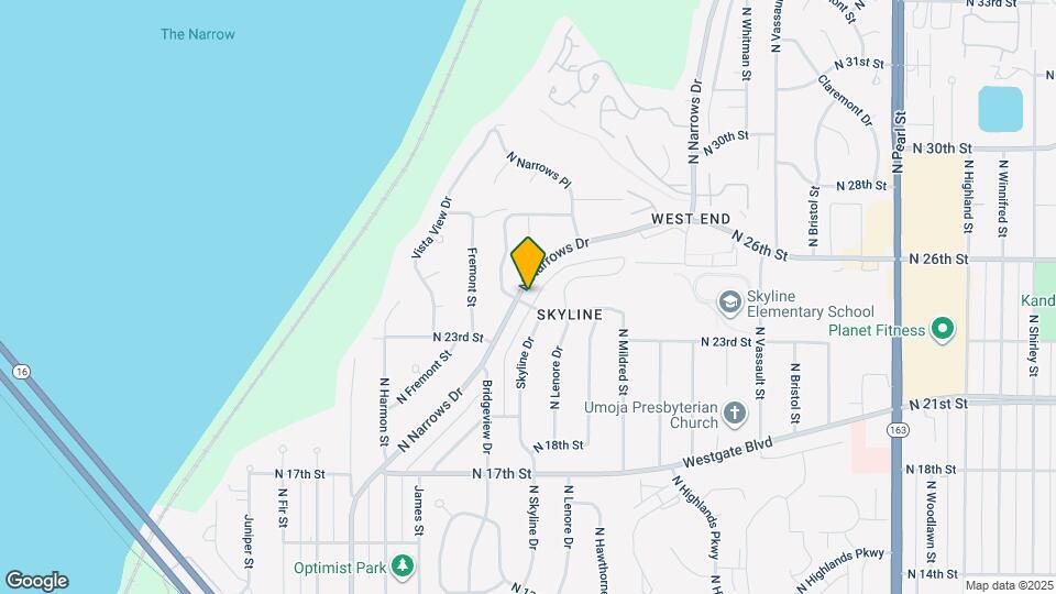 2401 N Narrows Dr Map and Location Details