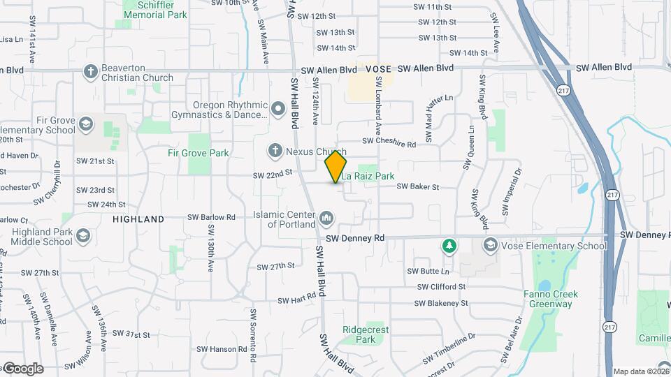 12304 SW Sussex St Mapa y Detalles de la Ubicación