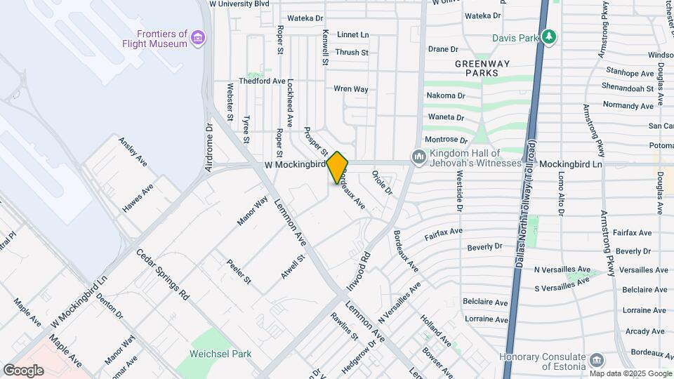6341 Bordeaux Ave Map and Location Details