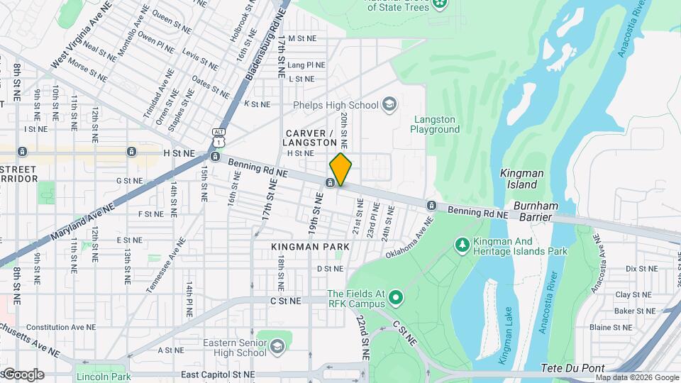 2001-2003 Benning Rd NE Mapa y Detalles de la Ubicación