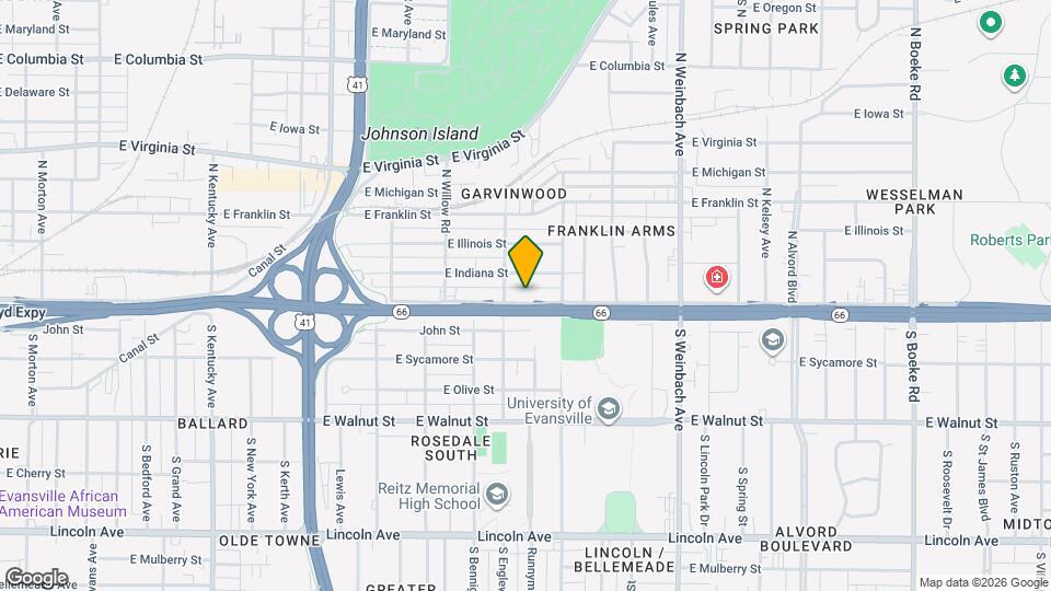 1614 E Division St Map and Location Details