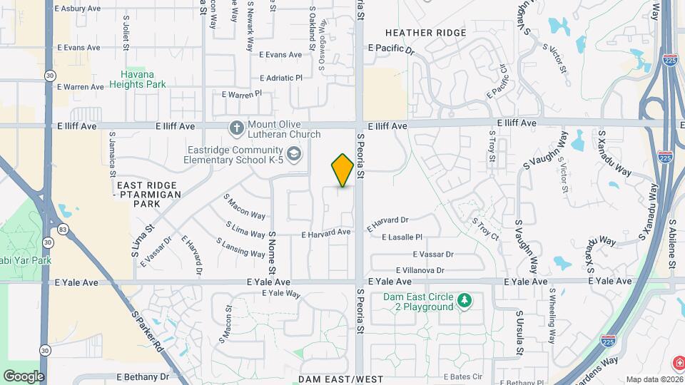 12013 E Harvard Ave Map and Location Details