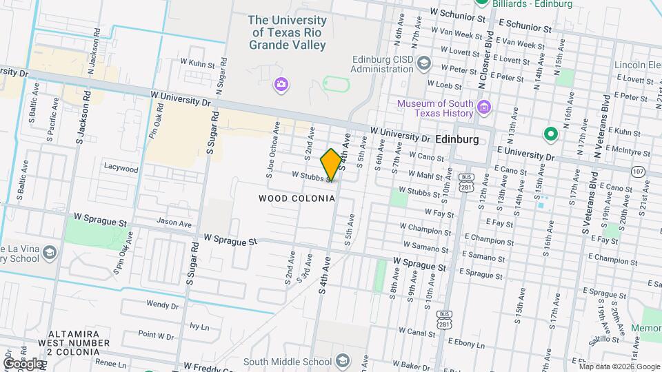 808 W Stubbs St Map and Location Details