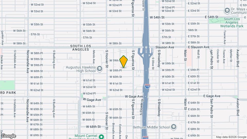 613 W 59th Pl Map and Location Details