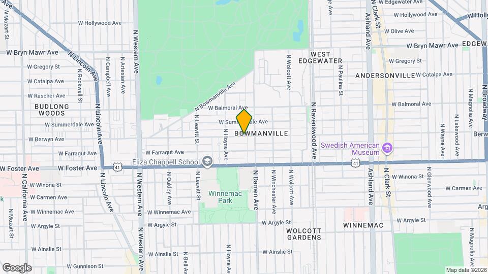 2017 W Berwyn Ave Mapa y Detalles de la Ubicación