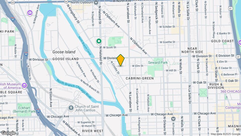 639 W Elm St, Unit c Map and Location Details