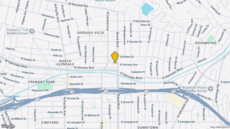 1001 N Brand Blvd Map and Location Details
