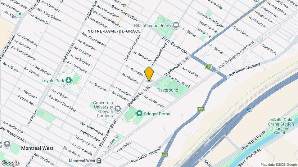 6875 Sherbrooke Map and Location Details