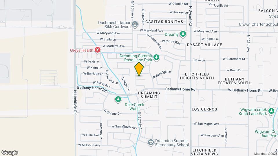 13444 W Rhine Ln Map and Location Details