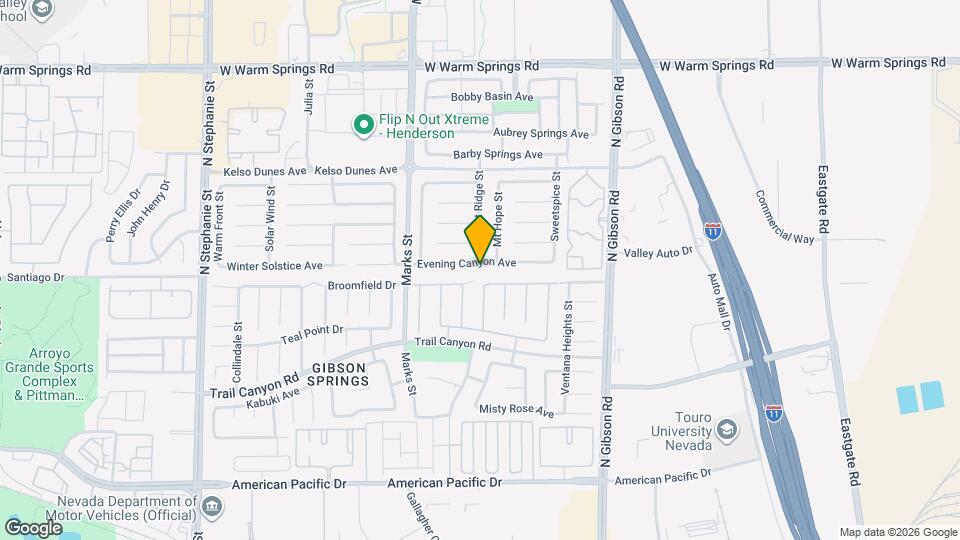 1183 Evening Canyon Ave Map and Location Details