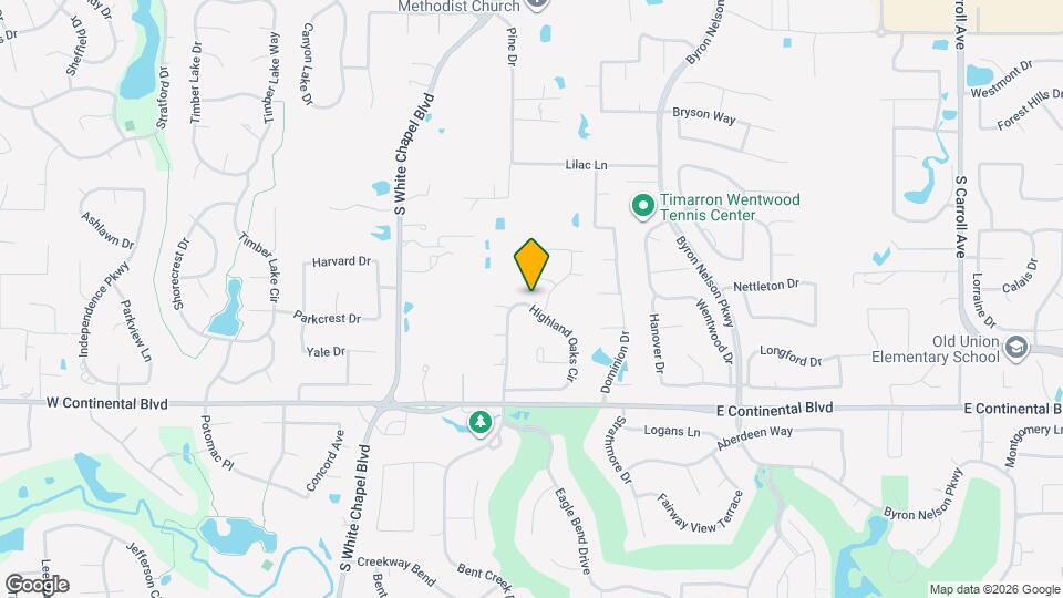 1020 Highland Oaks Dr Map and Location Details