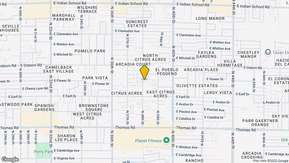 3808 E Monterey Wy Map and Location Details