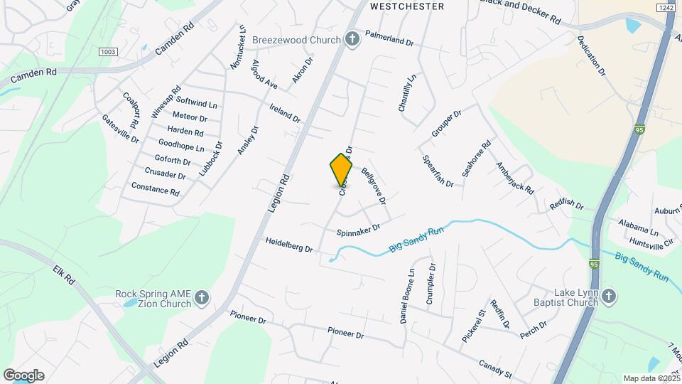 3628 Crosswinds Dr Map and Location Details