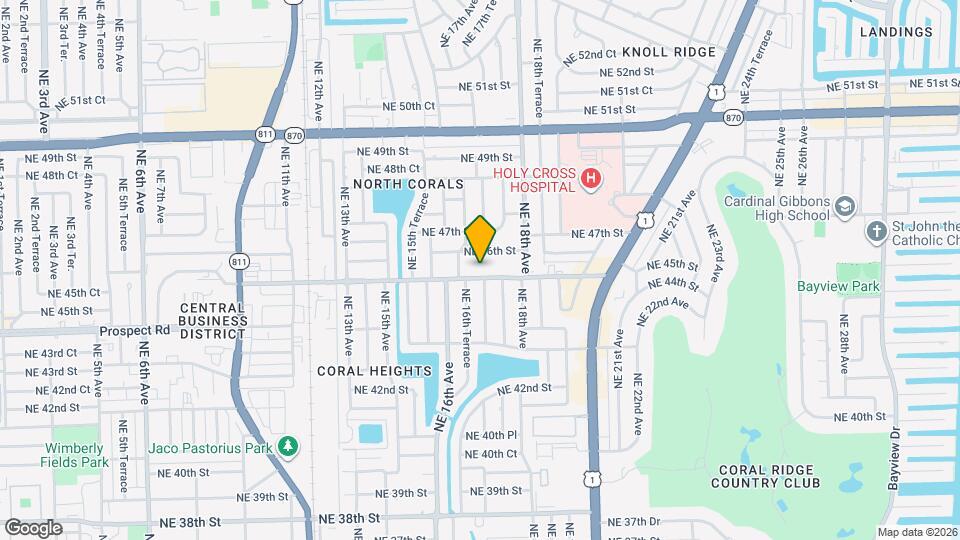 1675 NE 45th St Map and Location Details