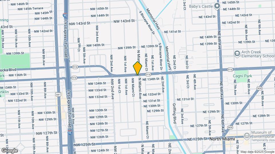 13440 N Miami Ave Map and Location Details