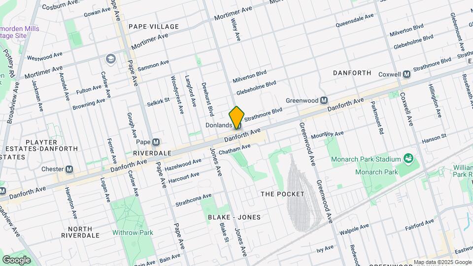 970 Danforth Av Map and Location Details