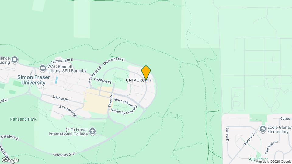 9262 University Crescent Map and Location Details