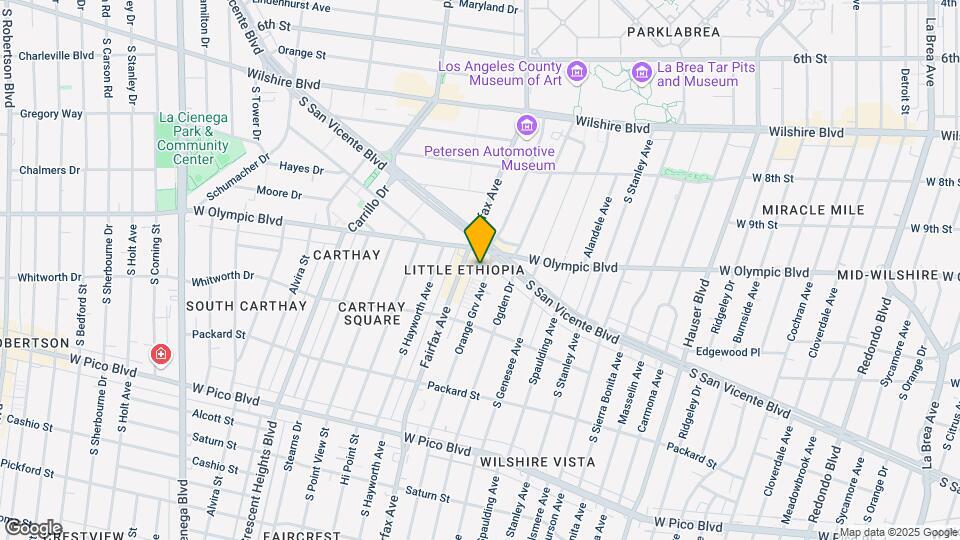 1019 S Orange Grove Ave Map and Location Details