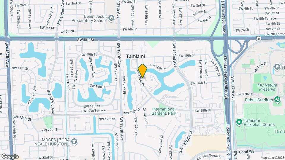 1341 SW 124th Ct Map and Location Details