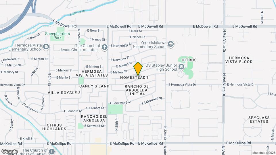 3012 E Hermosa Vista Dr Map and Location Details