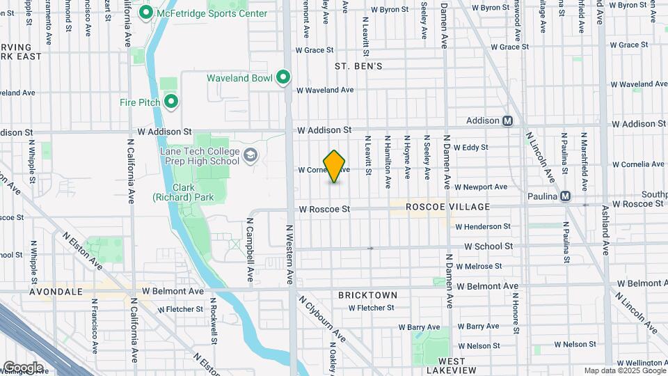 3433 N Oakley Ave Map and Location Details