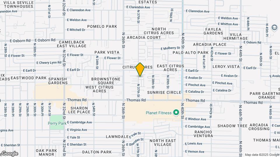 3712 E Pinchot Ave Map and Location Details