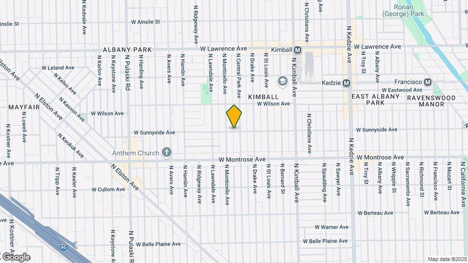 3610 W Sunnyside Ave Map and Location Details