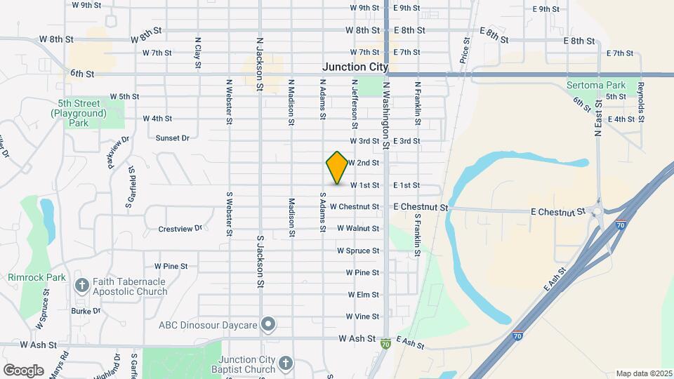 223 W 1st St Map and Location Details