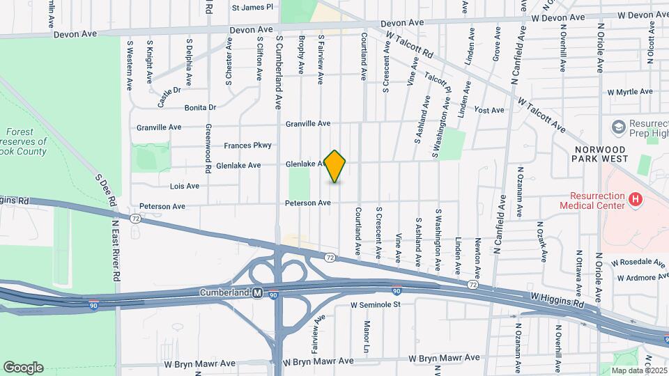 1712 S Prospect Ave Map and Location Details
