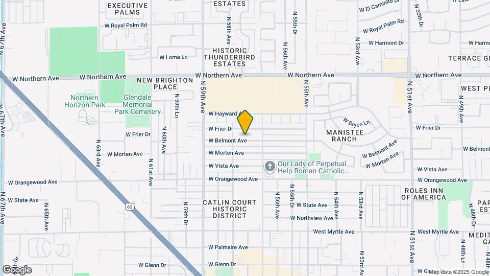 5734 W Belmont Ave Map and Location Details