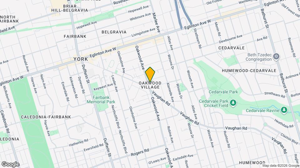 513 Oakwood Ave, Unit Main Map and Location Details