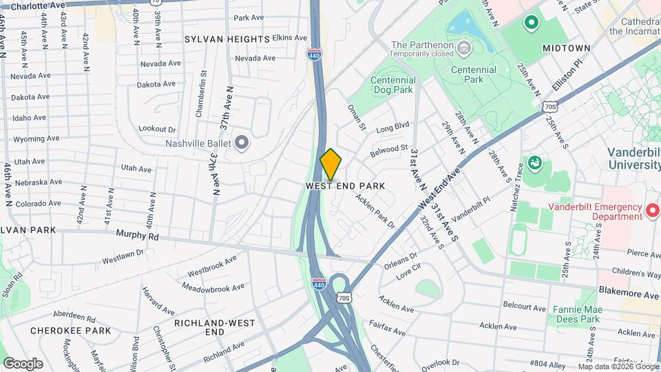 214 Acklen Park Dr Map and Location Details