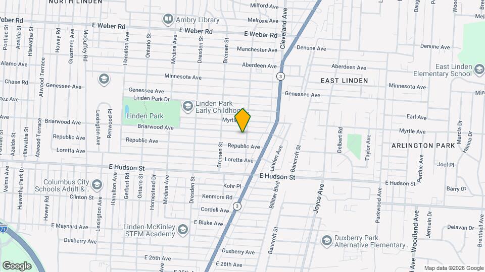 1579 Briarwood Ave Map and Location Details