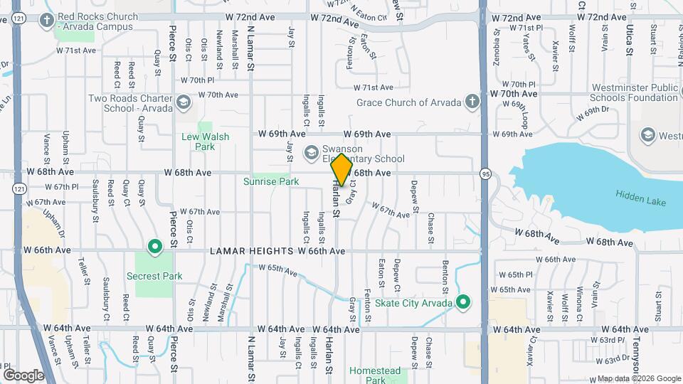 6762 Harlan St Map and Location Details