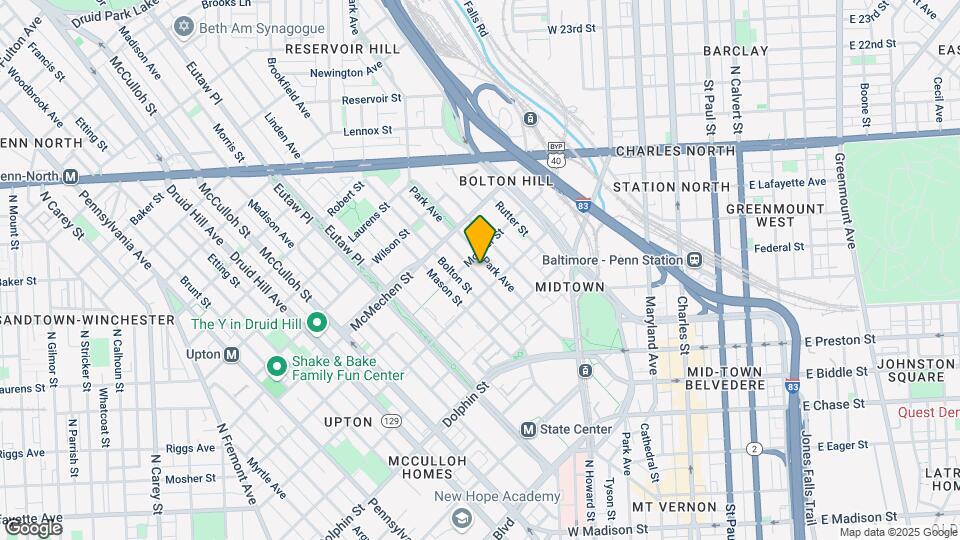 1418 Park Ave Map and Location Details