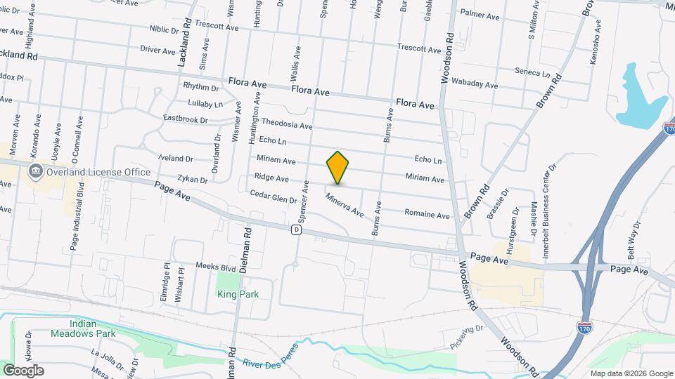 9528 Ridge Ave Map and Location Details