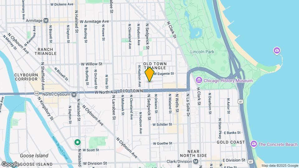 1627 N Sedgwick St Map and Location Details