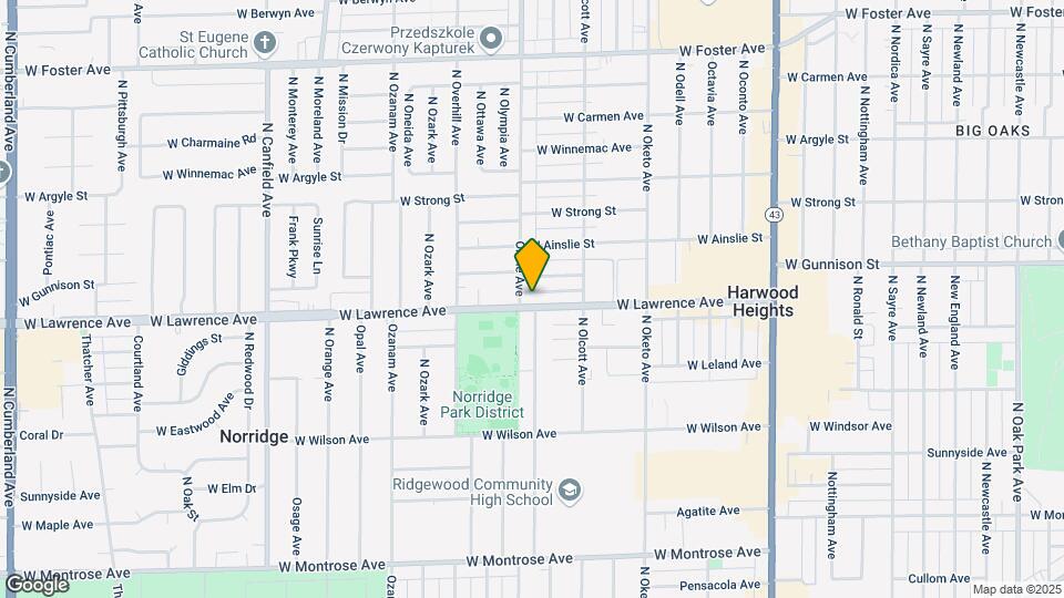 7536 W Lawrence Ave Map and Location Details