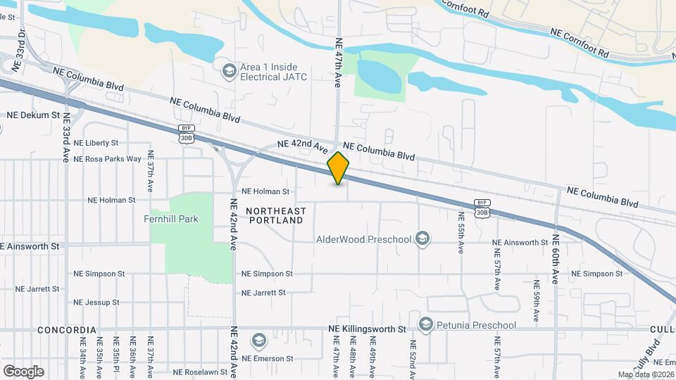 4660 NE Lombard St Map and Location Details