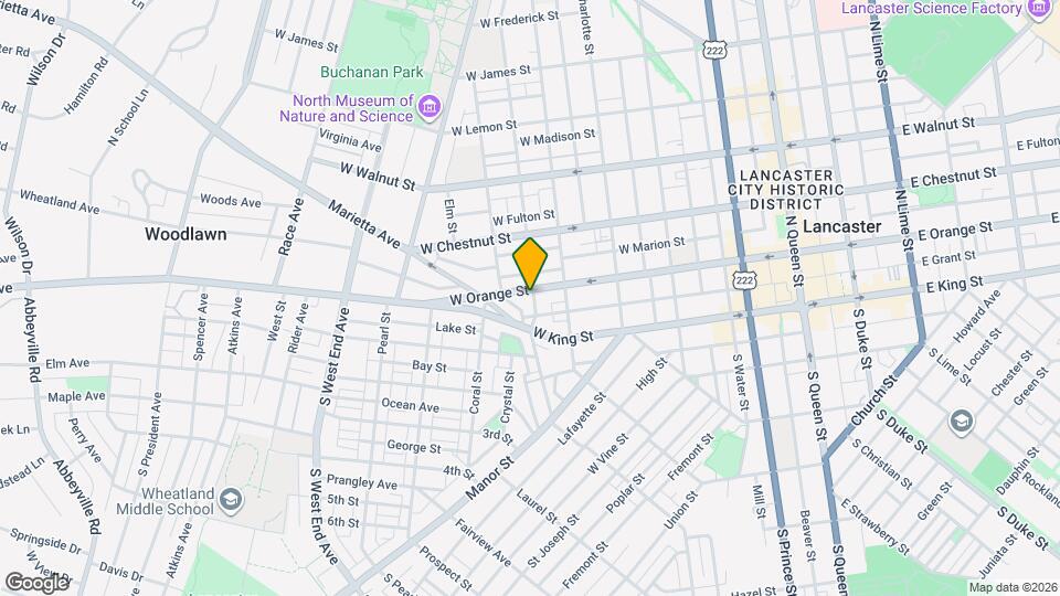 538 W Orange St Map and Location Details