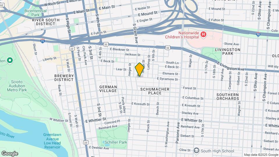 341 E Sycamore St Map and Location Details