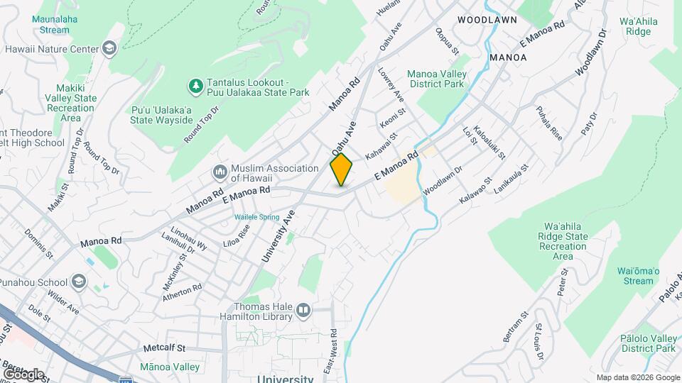 2666 E Manoa Rd Map and Location Details