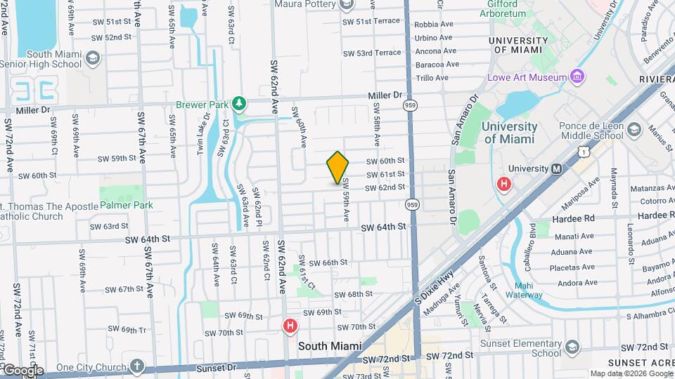 5917 SW 62nd St Mapa y Detalles de la Ubicación