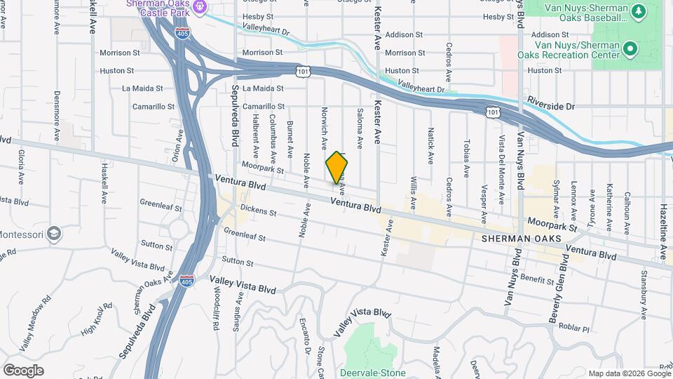 15000 Moorpark St, Unit 12 Map and Location Details