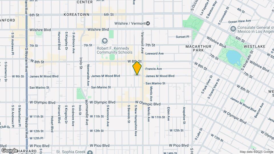 2920 James M Wood Blvd Mapa y Detalles de la Ubicación