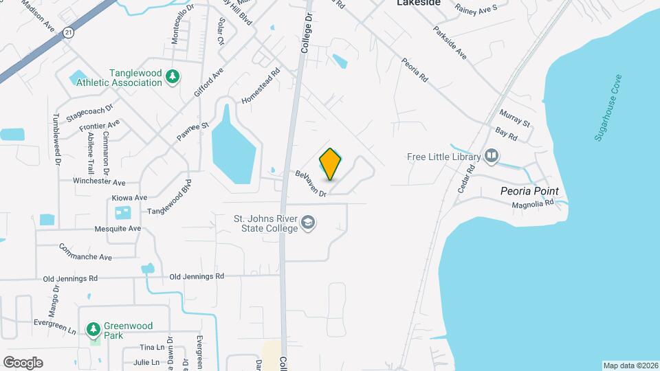 2034 Belhaven Dr Map and Location Details