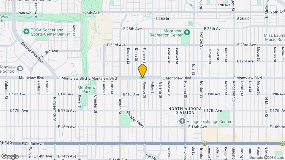 9980 Montview Blvd Map and Location Details