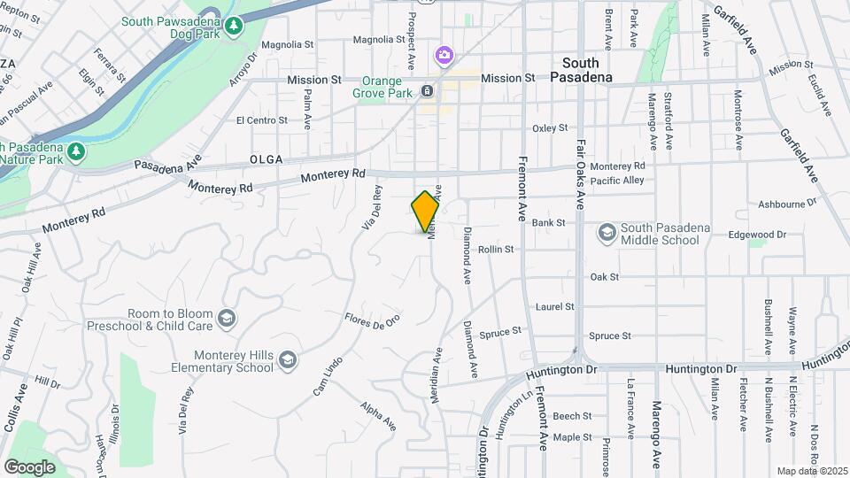 1407 Meridian Ave Map and Location Details